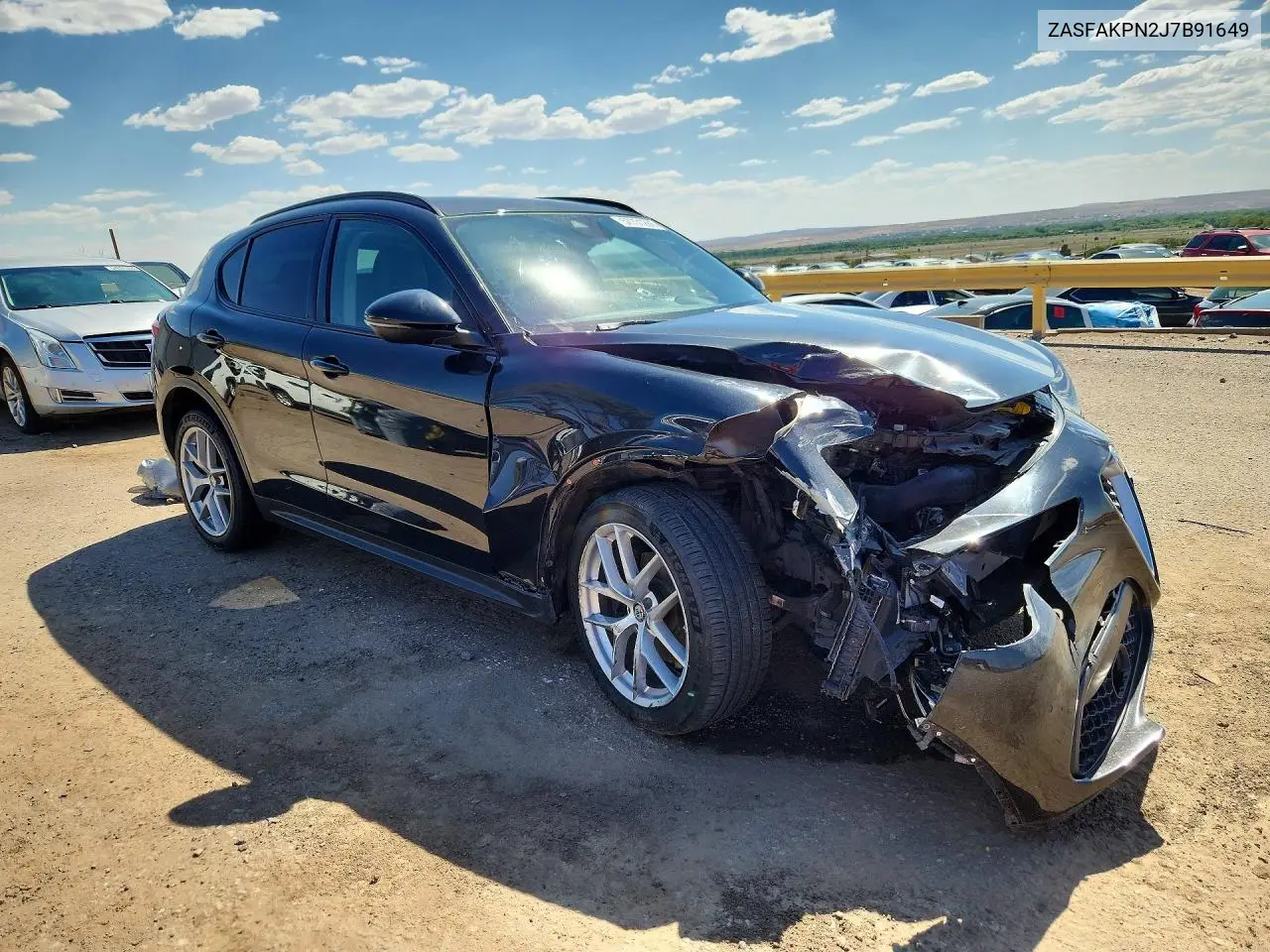 2018 Alfa Romeo Stelvio Sport VIN: ZASFAKPN2J7B91649 Lot: 57731286