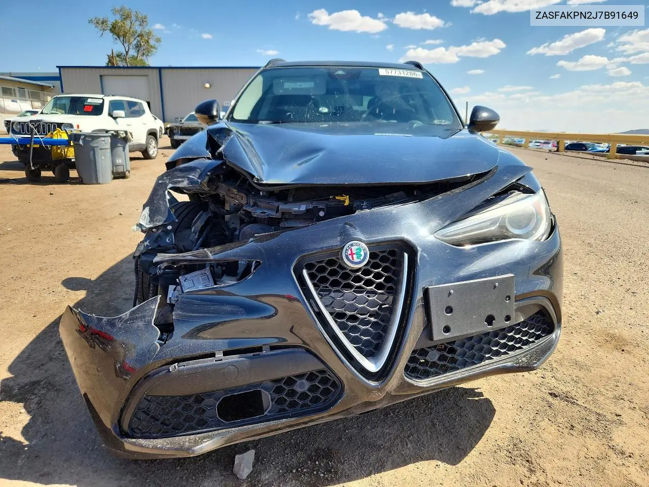 2018 Alfa Romeo Stelvio Sport VIN: ZASFAKPN2J7B91649 Lot: 57731286