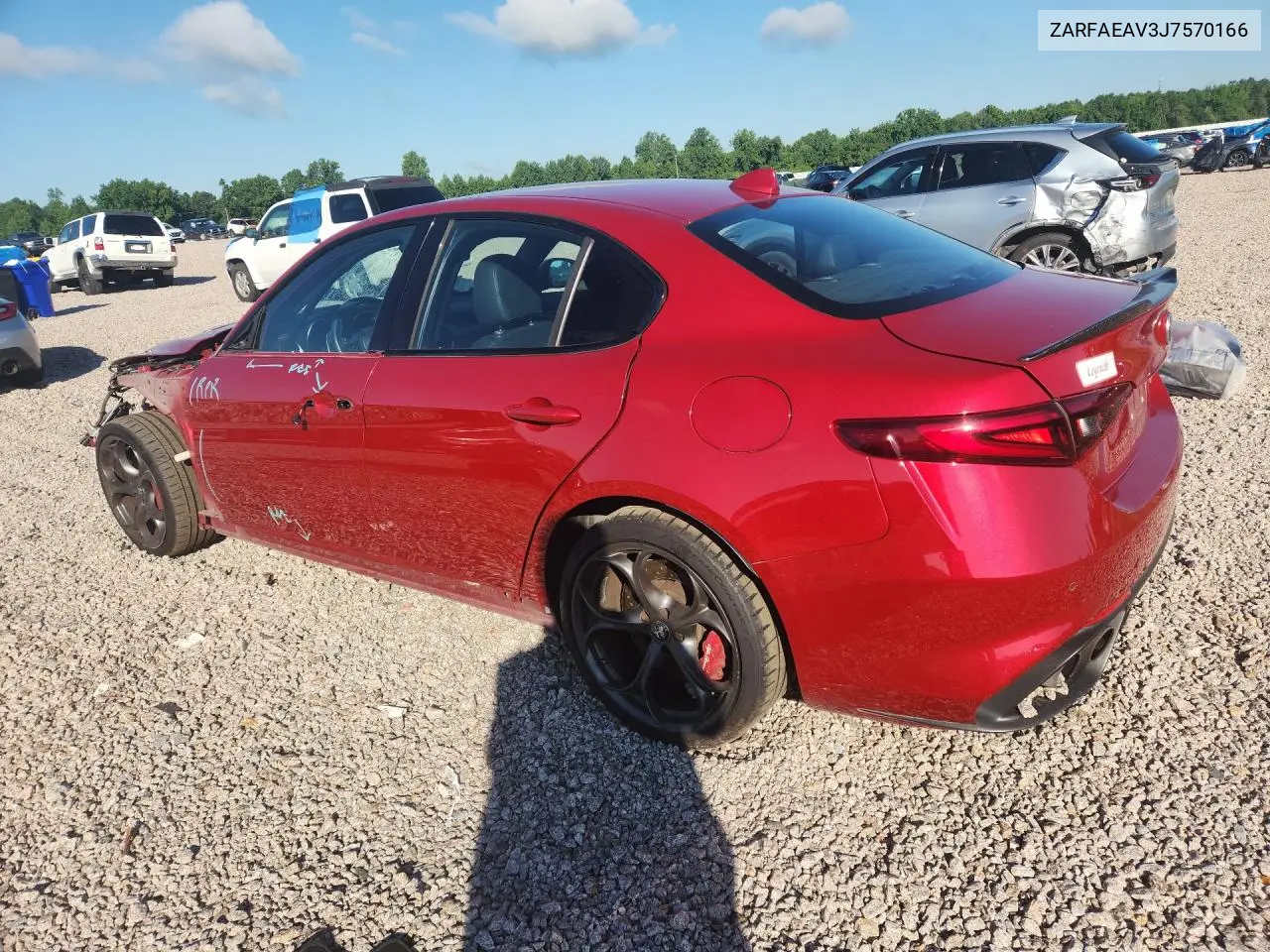2018 Alfa Romeo Giulia Quadrifoglio VIN: ZARFAEAV3J7570166 Lot: 57756616