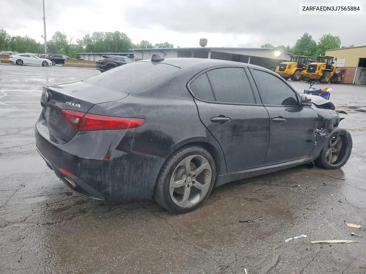 2018 Alfa Romeo Giulia Q4 VIN: ZARFAEDN3J7565884 Lot: 58285336