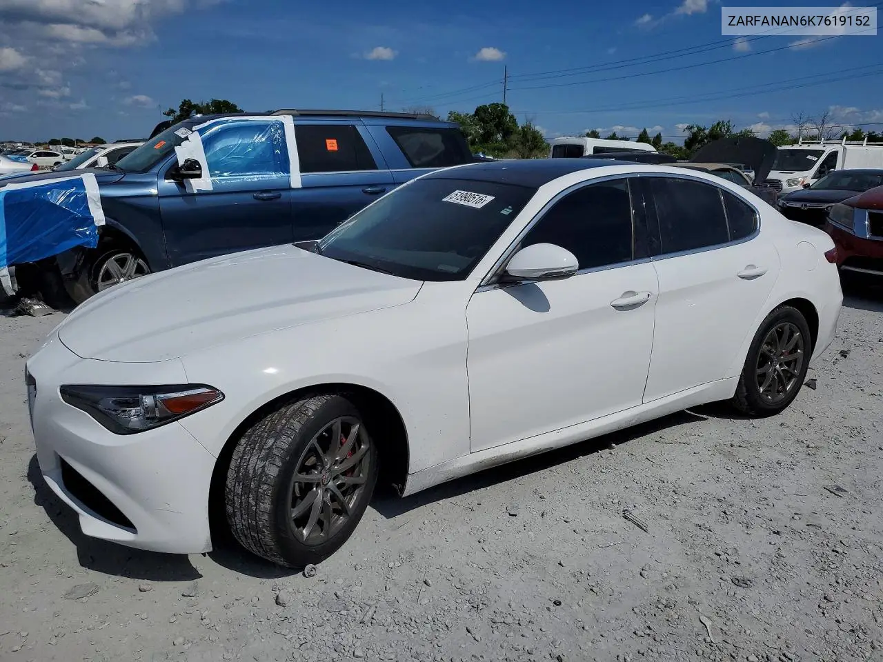 2019 Alfa Romeo Giulia VIN: ZARFANAN6K7619152 Lot: 51990516