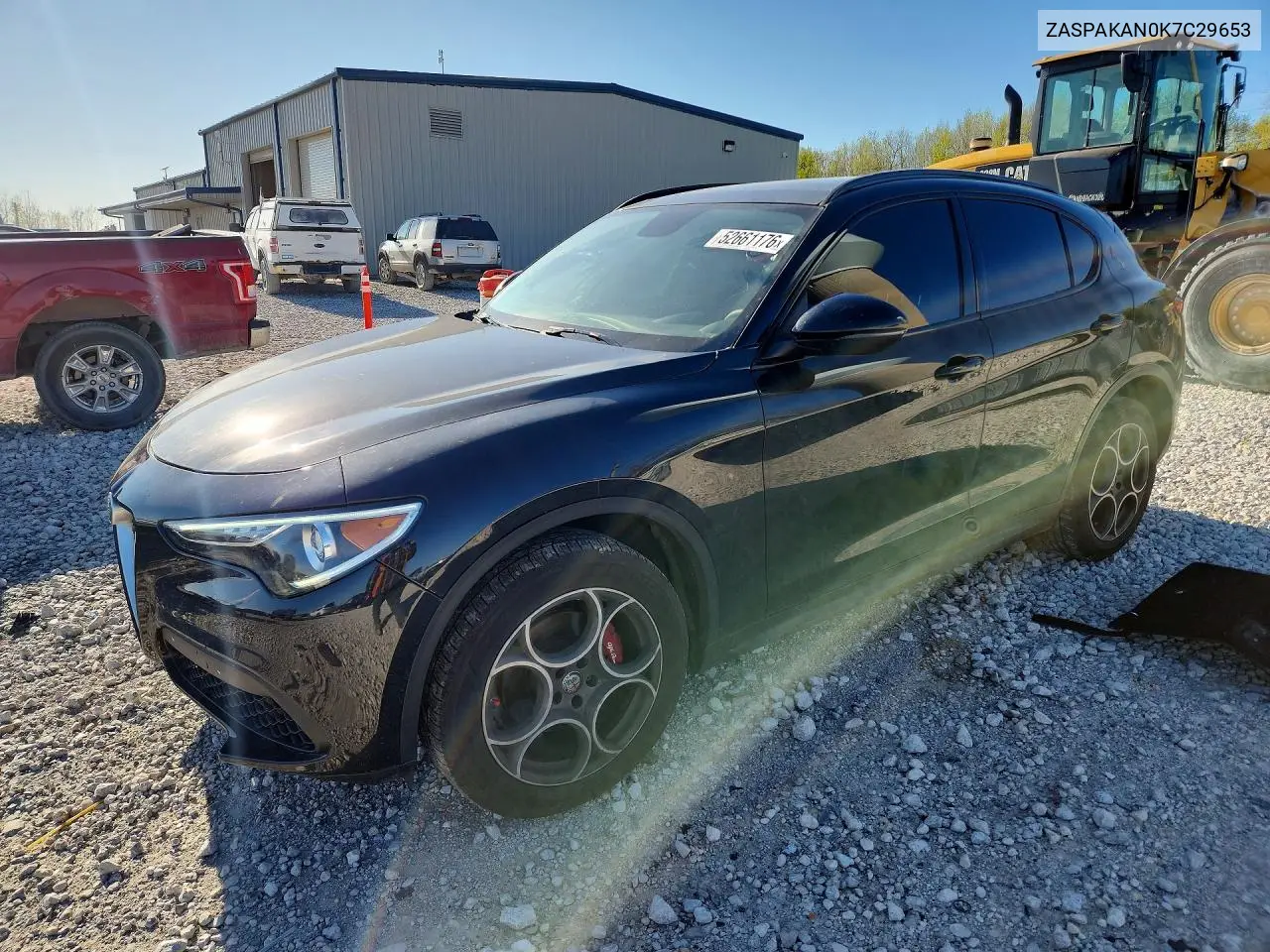 2019 Alfa Romeo Stelvio VIN: ZASPAKAN0K7C29653 Lot: 52661176