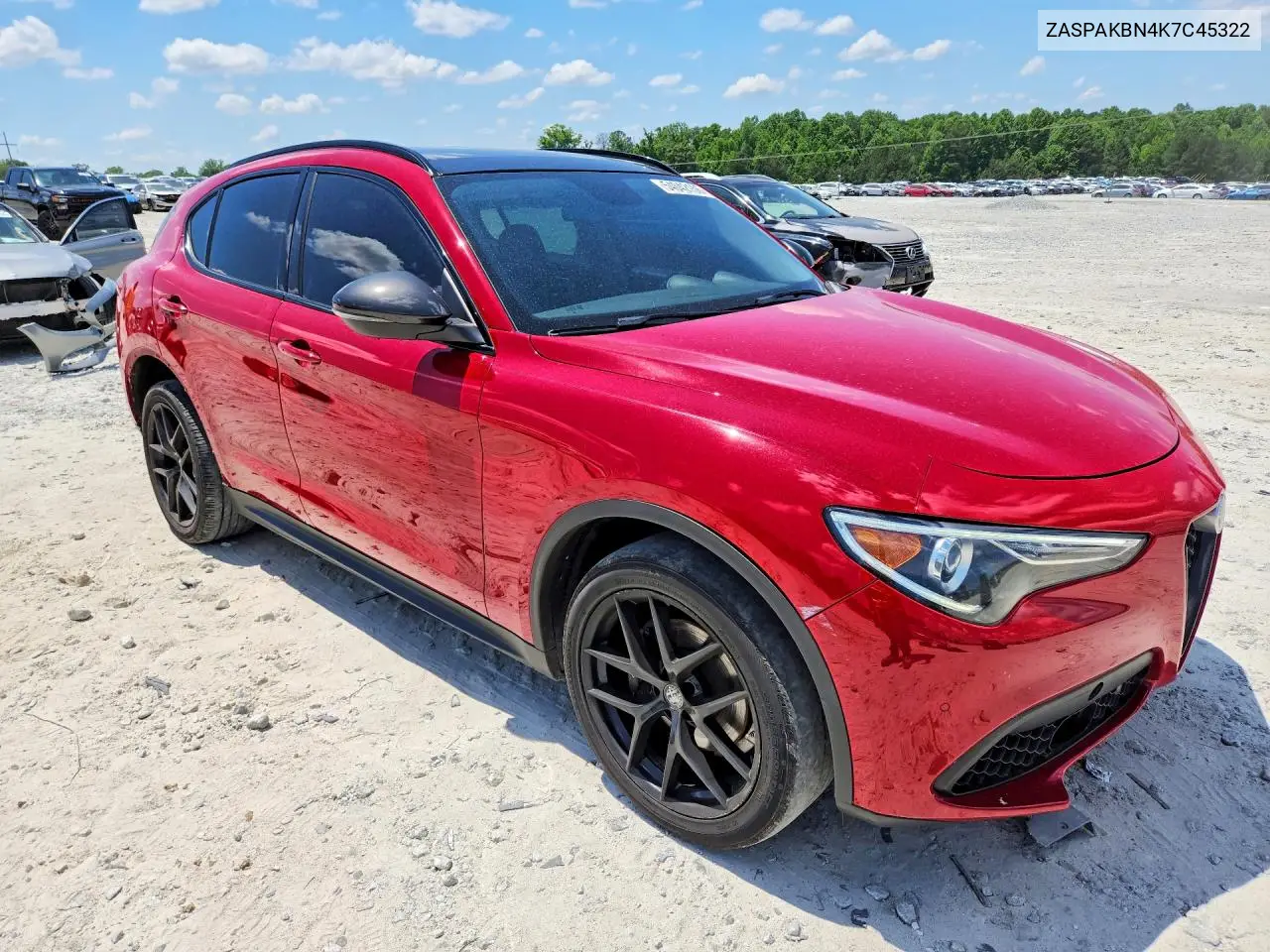 2019 Alfa Romeo Stelvio Ti VIN: ZASPAKBN4K7C45322 Lot: 54042156
