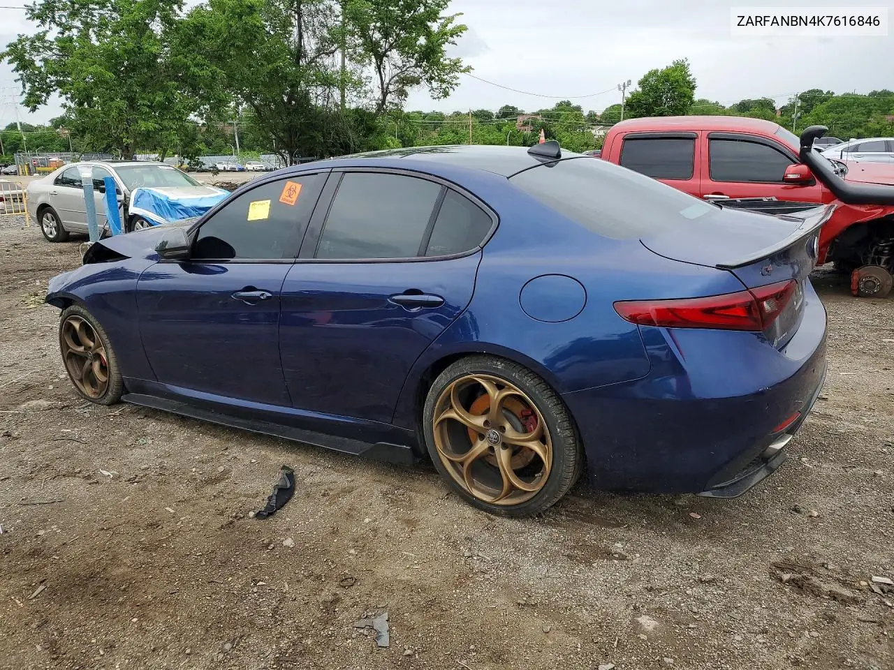 2019 Alfa Romeo Giulia Ti VIN: ZARFANBN4K7616846 Lot: 54589246