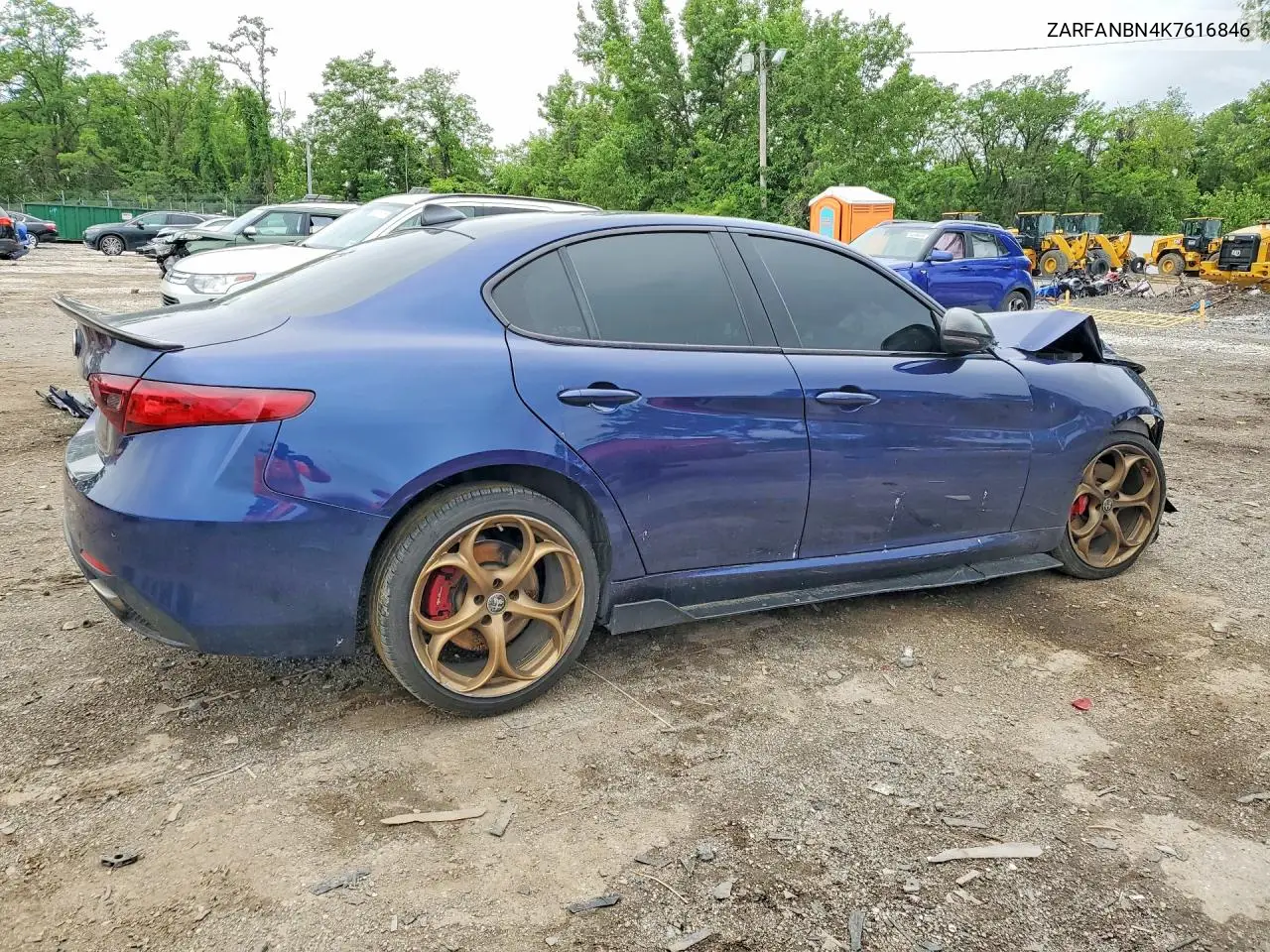 2019 Alfa Romeo Giulia Ti VIN: ZARFANBN4K7616846 Lot: 54589246