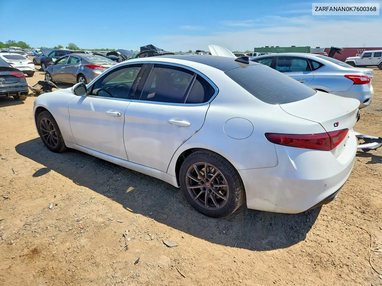 2019 Alfa Romeo Giulia VIN: ZARFANAN0K7600368 Lot: 54974366