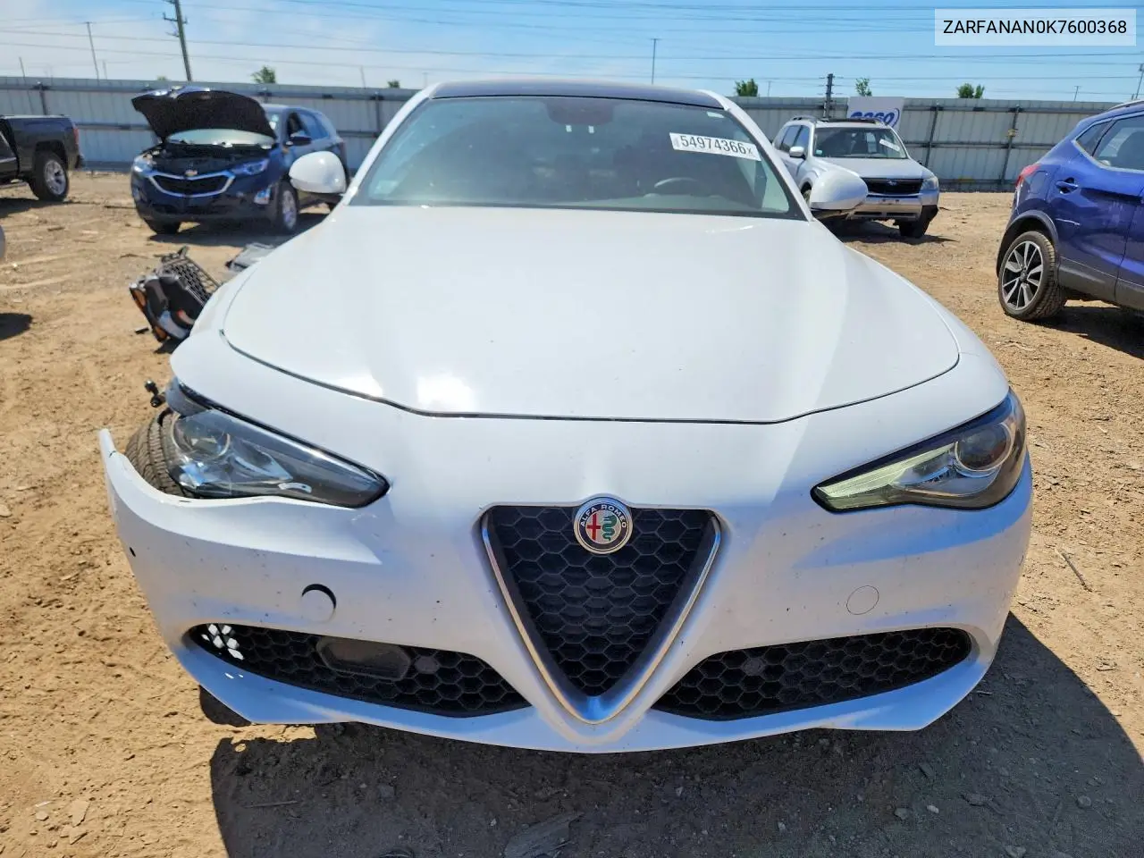 2019 Alfa Romeo Giulia VIN: ZARFANAN0K7600368 Lot: 54974366