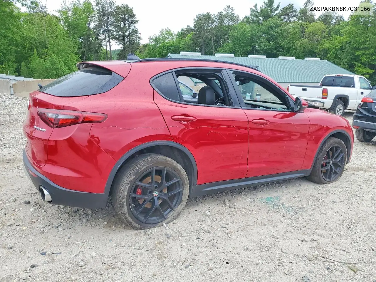 2019 Alfa Romeo Stelvio Ti VIN: ZASPAKBN8K7C31066 Lot: 55171306