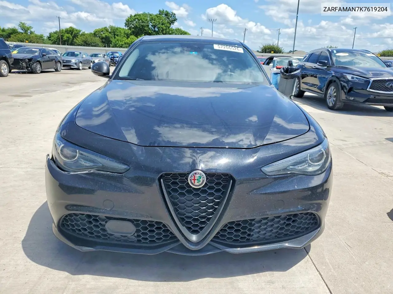 2019 Alfa Romeo Giulia VIN: ZARFAMAN7K7619204 Lot: 57206526