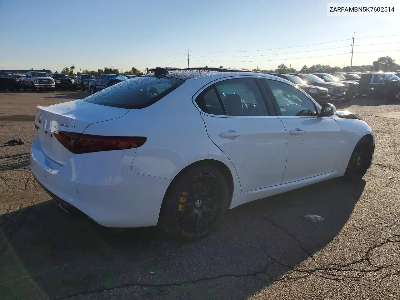 2019 Alfa Romeo Giulia Ti VIN: ZARFAMBN5K7602514 Lot: 58986066