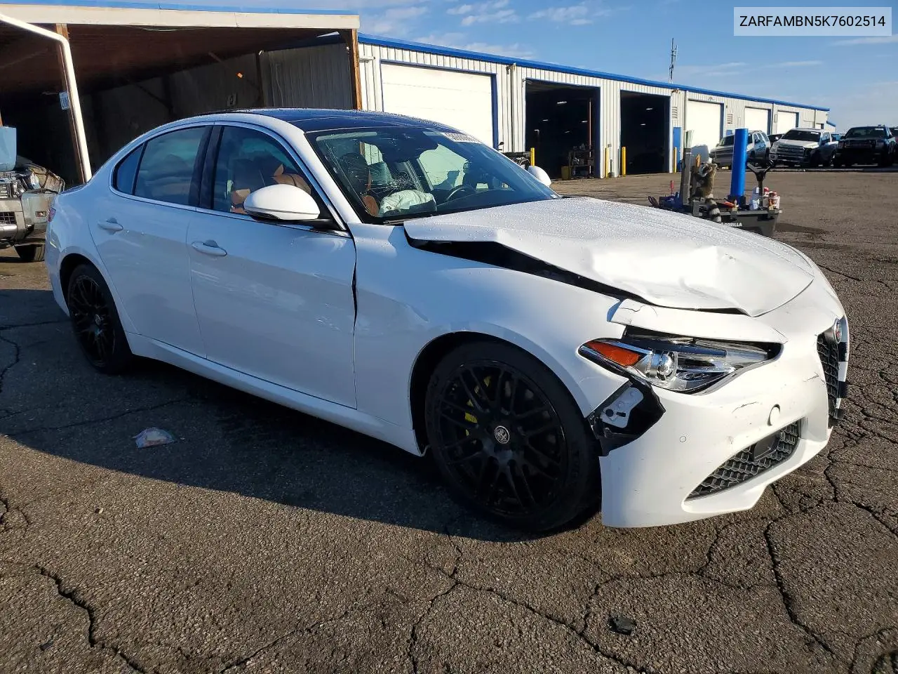 2019 Alfa Romeo Giulia Ti VIN: ZARFAMBN5K7602514 Lot: 58986066