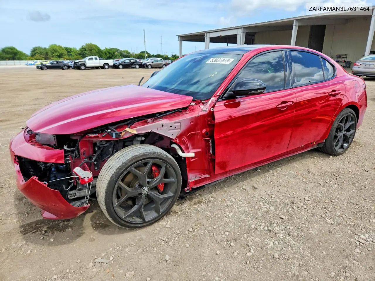 2020 Alfa Romeo Giulia VIN: ZARFAMAN3L7631464 Lot: 53026876
