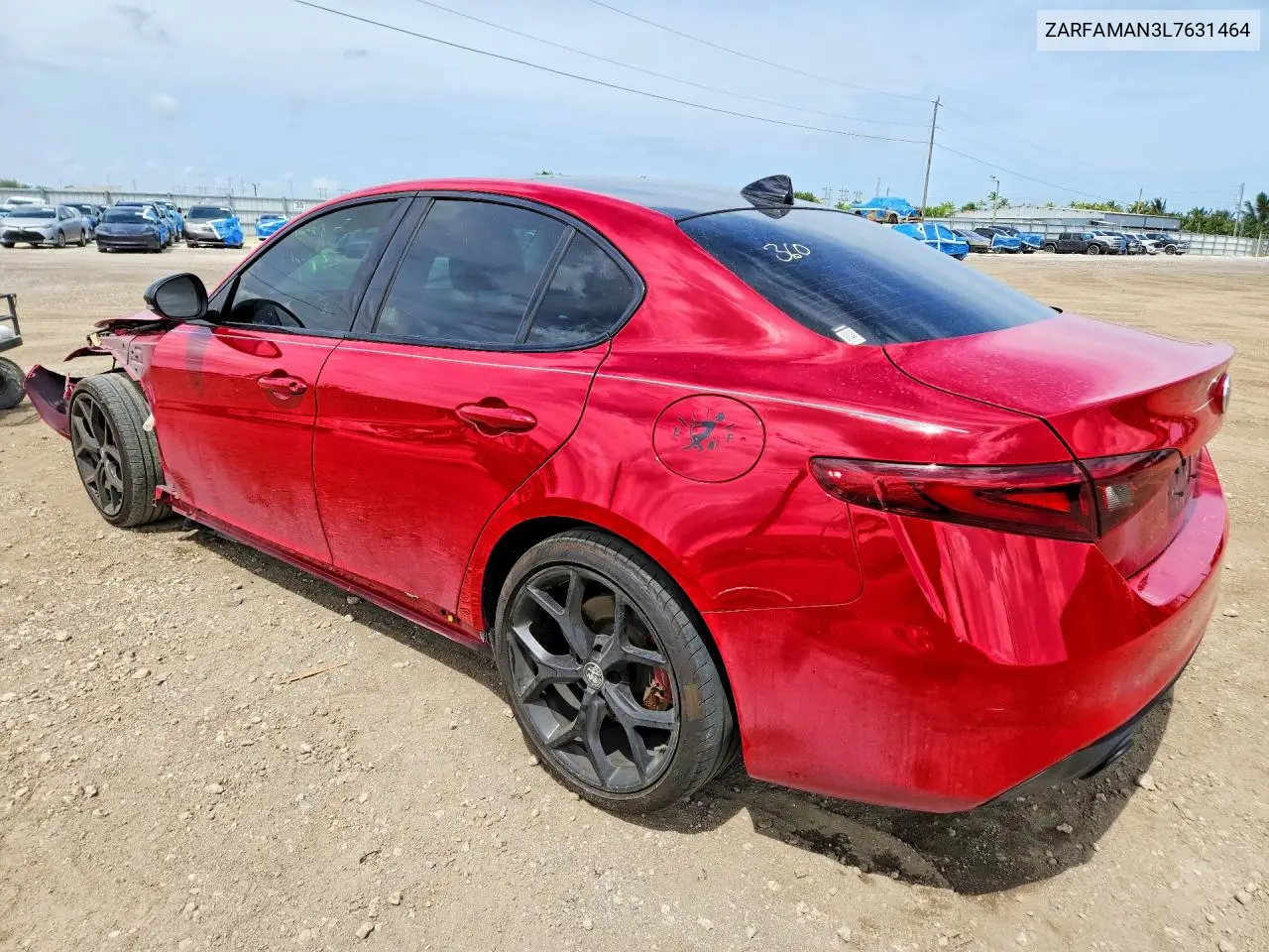 2020 Alfa Romeo Giulia VIN: ZARFAMAN3L7631464 Lot: 53026876