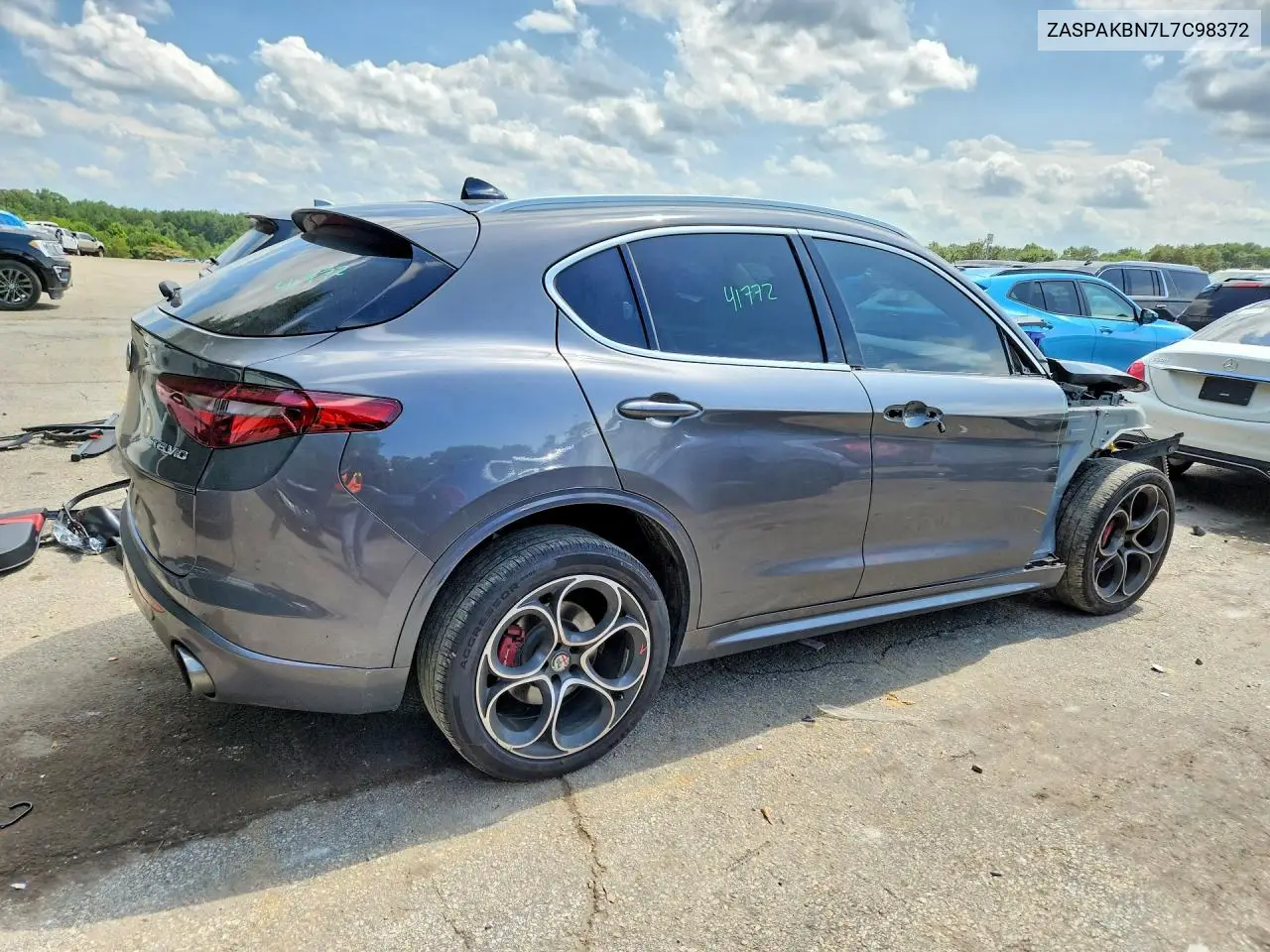 2020 Alfa Romeo Stelvio Ti VIN: ZASPAKBN7L7C98372 Lot: 57610406