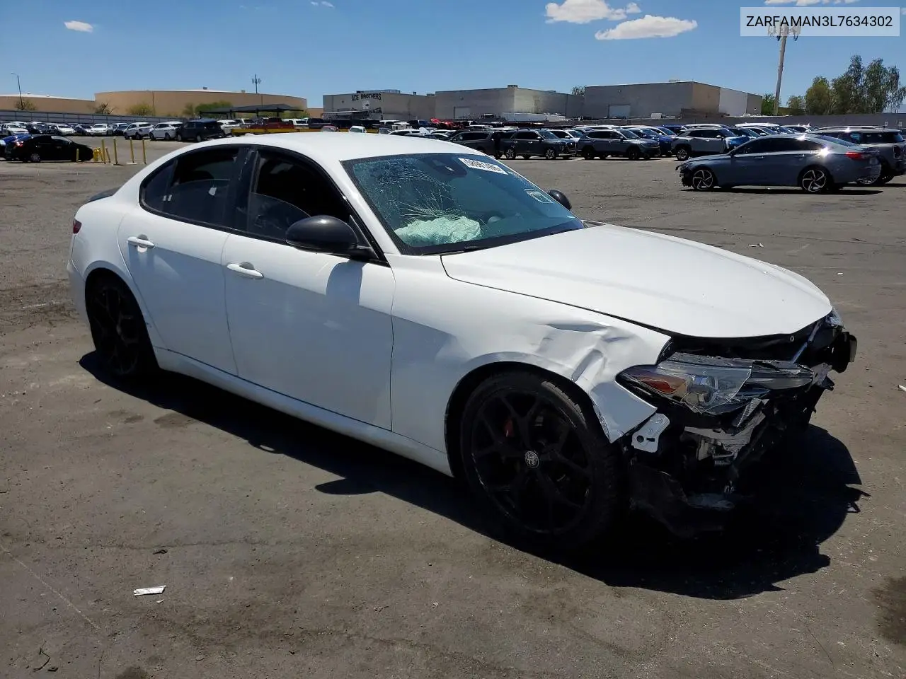 2020 Alfa Romeo Giulia VIN: ZARFAMAN3L7634302 Lot: 58961466