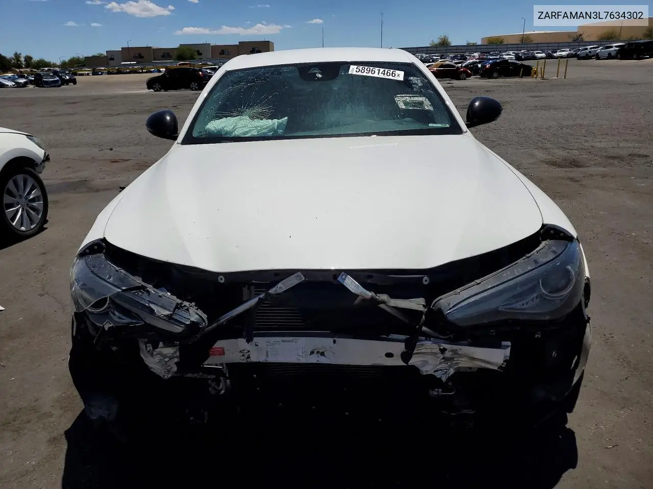 2020 Alfa Romeo Giulia VIN: ZARFAMAN3L7634302 Lot: 58961466