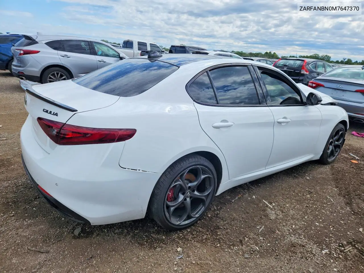 2021 Alfa Romeo Giulia Ti VIN: ZARFANBN0M7647370 Lot: 57340906