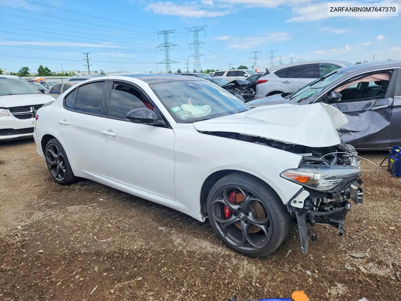 2021 Alfa Romeo Giulia Ti VIN: ZARFANBN0M7647370 Lot: 57340906