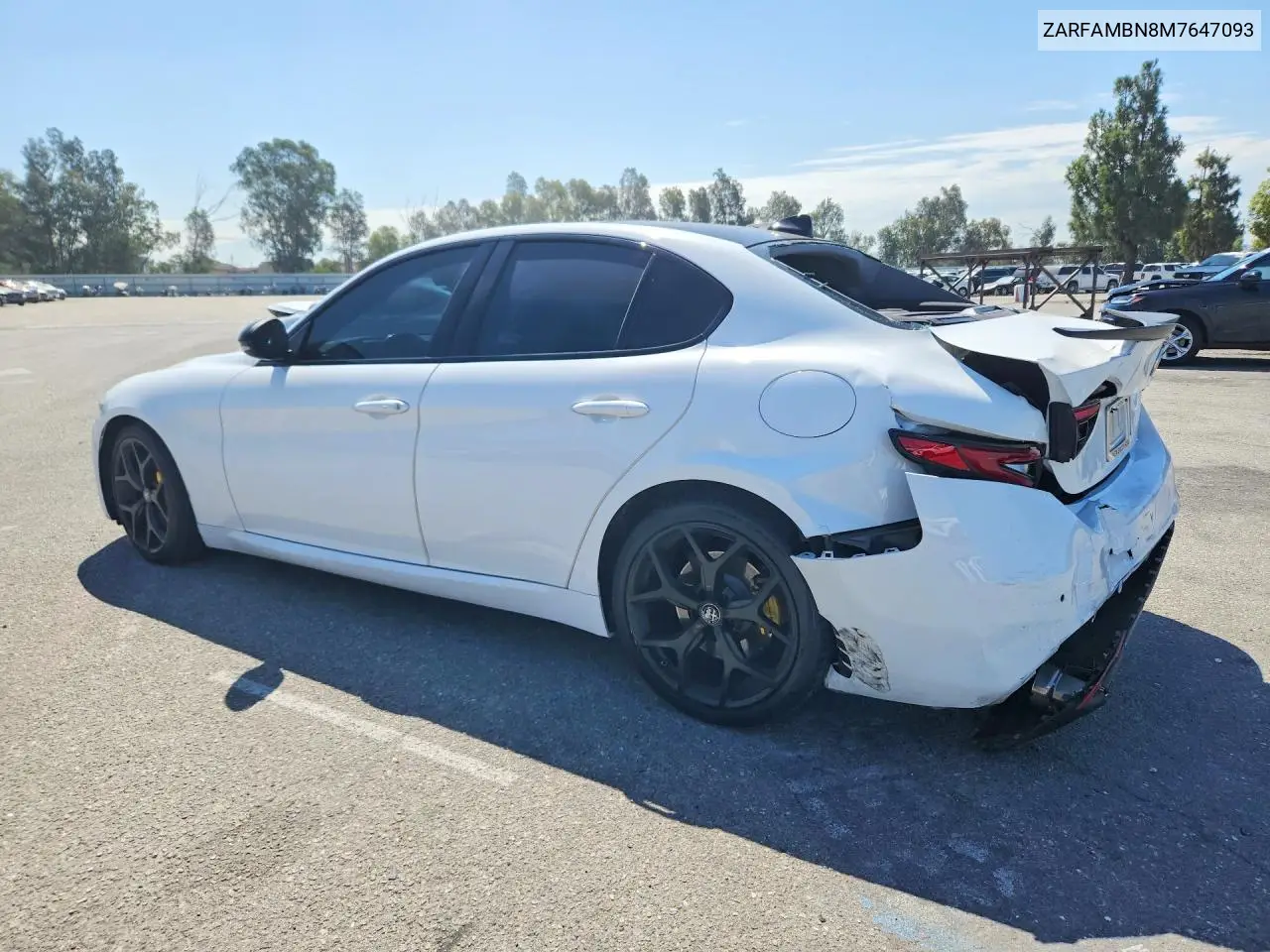 2021 Alfa Romeo Giulia Ti VIN: ZARFAMBN8M7647093 Lot: 57381496