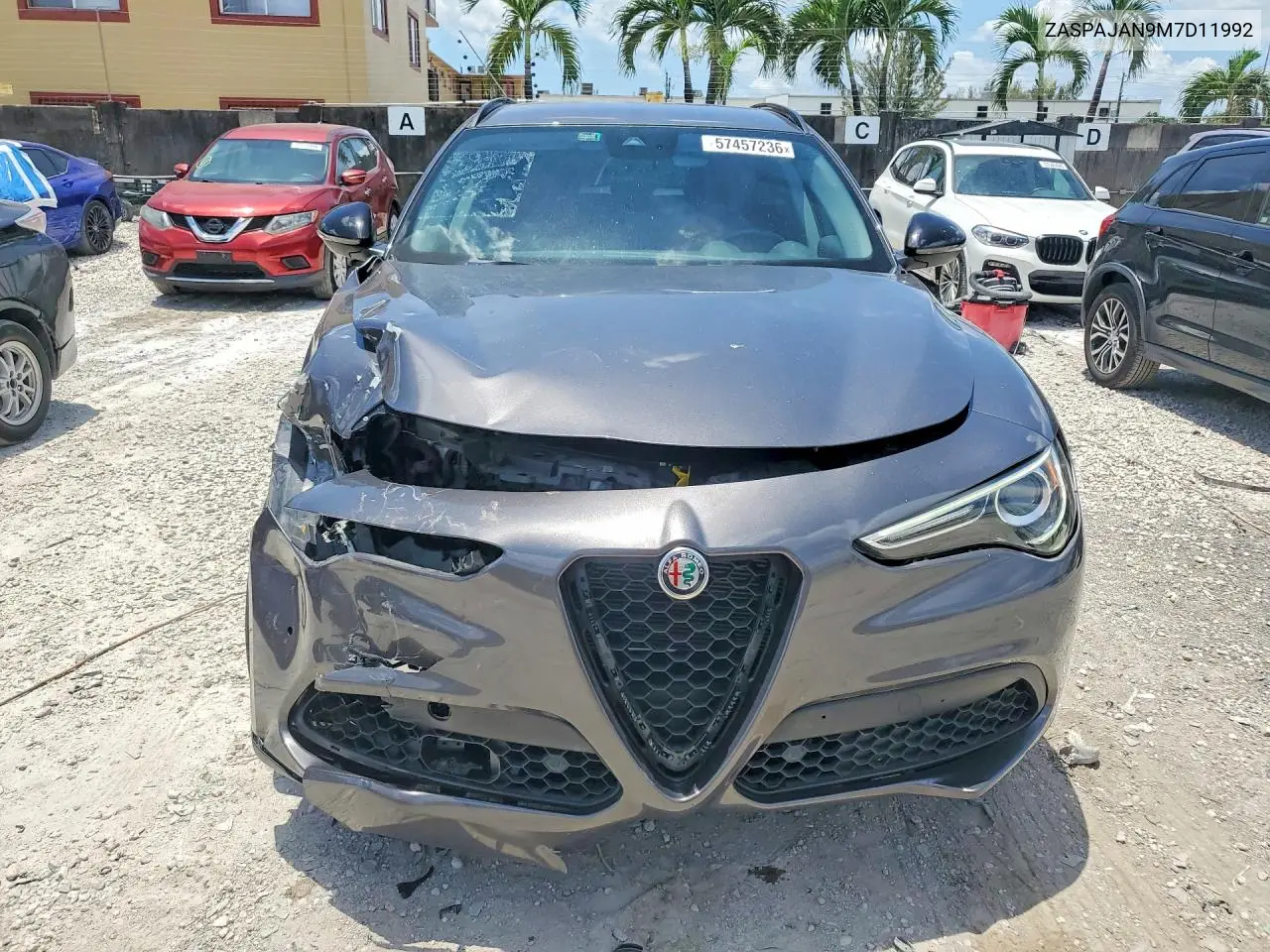 2021 Alfa Romeo Stelvio Sport VIN: ZASPAJAN9M7D11992 Lot: 57457236