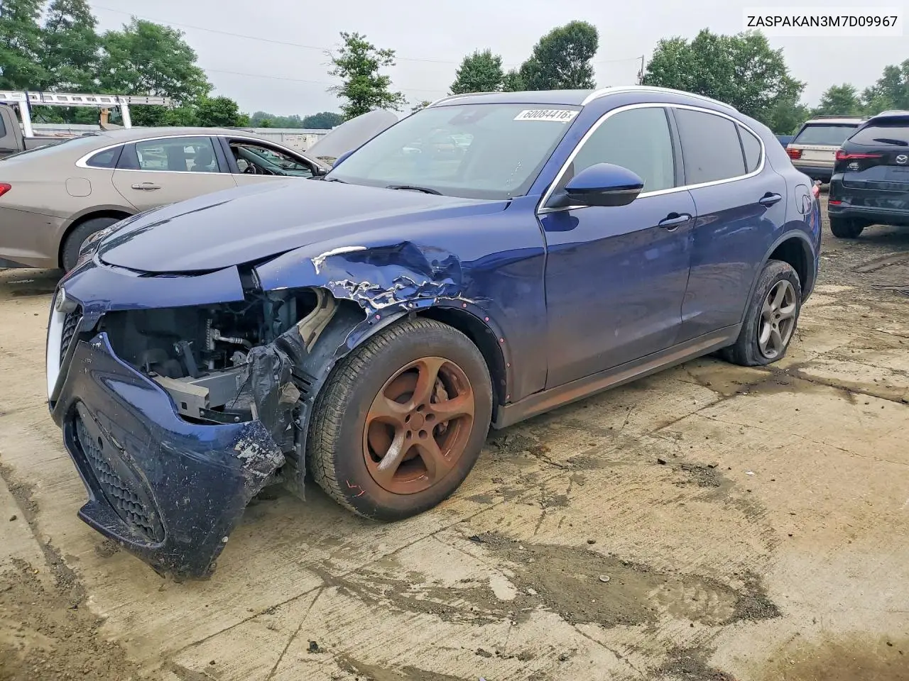 2021 Alfa Romeo Stelvio Sport VIN: ZASPAKAN3M7D09967 Lot: 60084416
