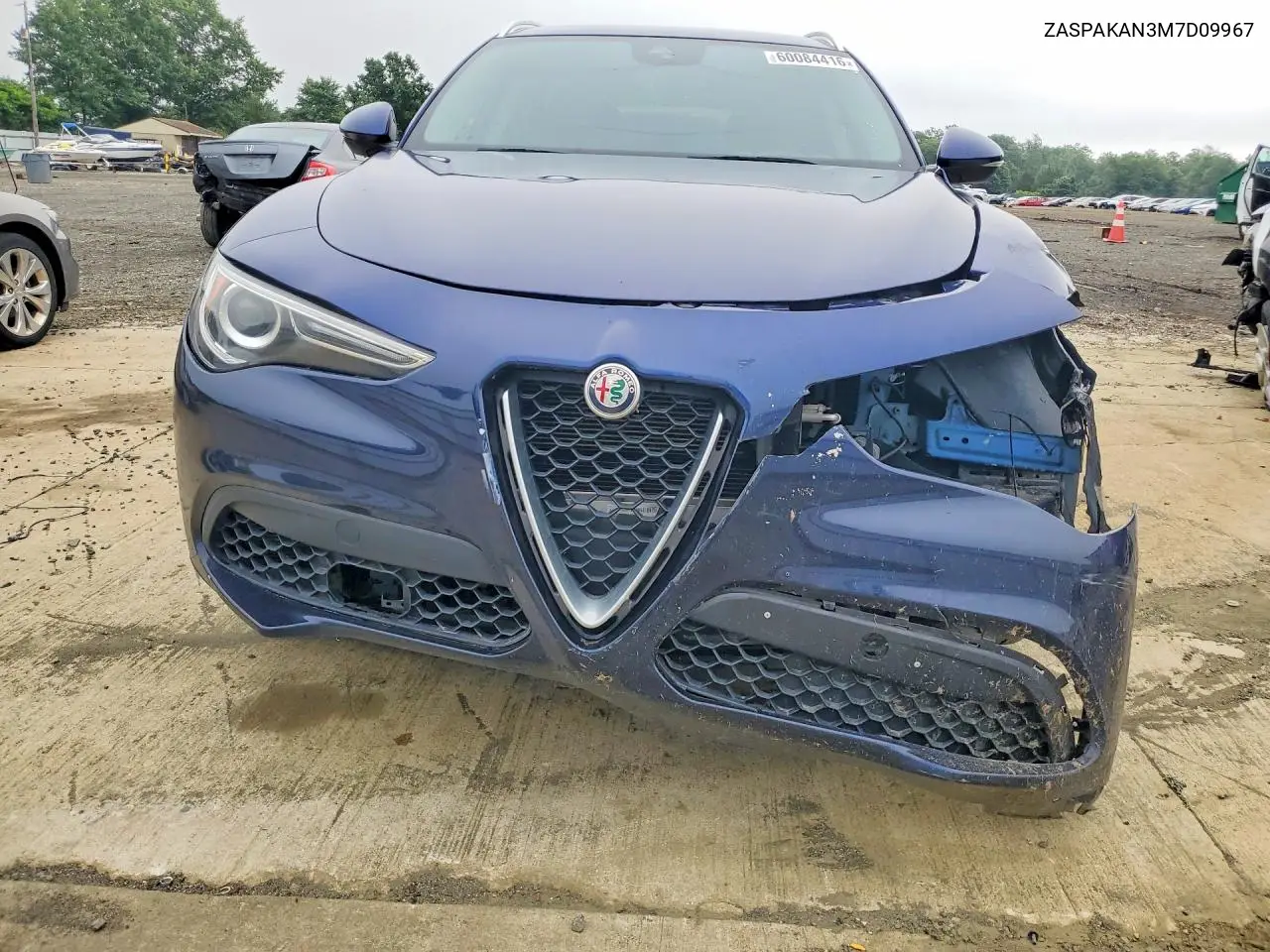 2021 Alfa Romeo Stelvio Sport VIN: ZASPAKAN3M7D09967 Lot: 60084416