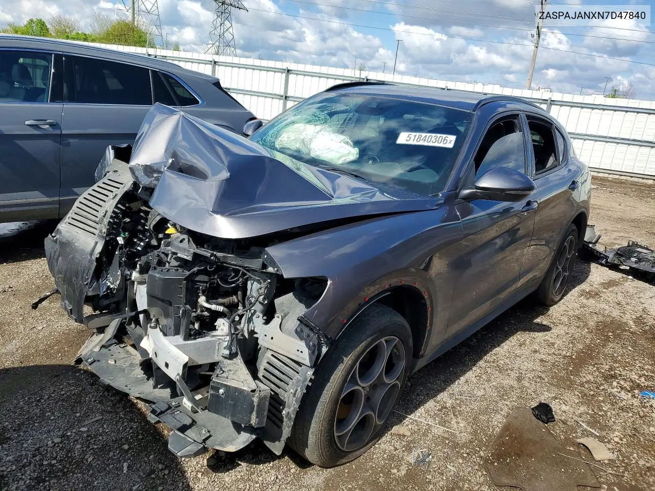 2022 Alfa Romeo Stelvio VIN: ZASPAJANXN7D47840 Lot: 51840306