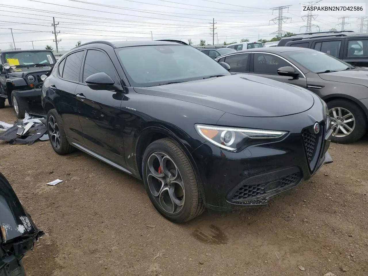 2022 Alfa Romeo Stelvio Ti VIN: ZASPAKBN2N7D42586 Lot: 52332316