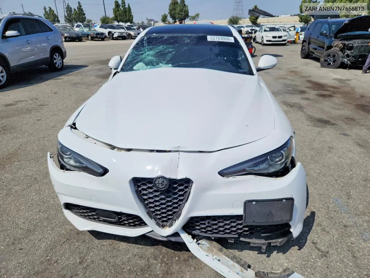 2022 Alfa Romeo Giulia Super VIN: ZARFANBN7N7656813 Lot: 53769006