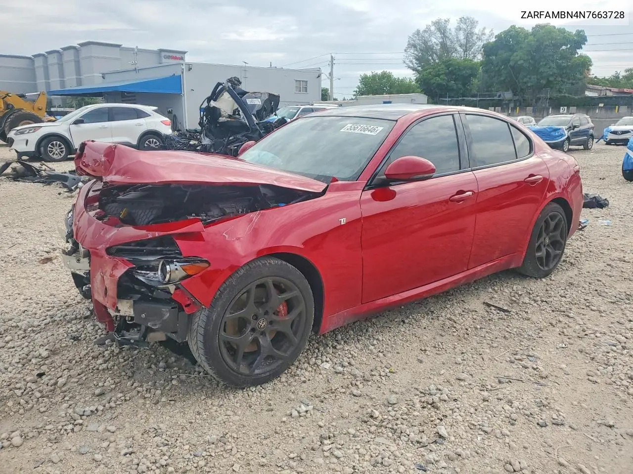 2022 Alfa Romeo Giulia Super VIN: ZARFAMBN4N7663728 Lot: 55616646