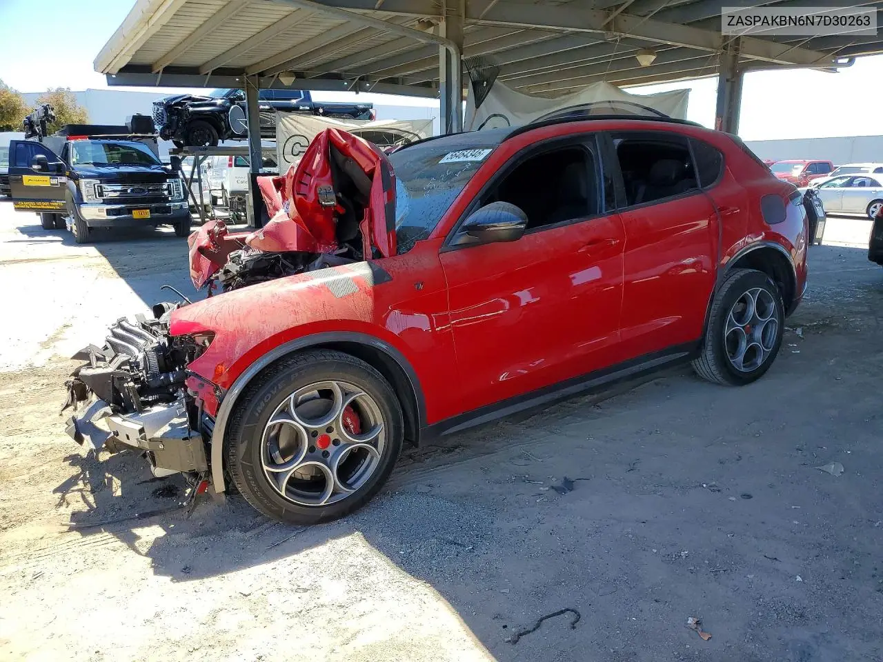 2022 Alfa Romeo Stelvio Ti VIN: ZASPAKBN6N7D30263 Lot: 56464346