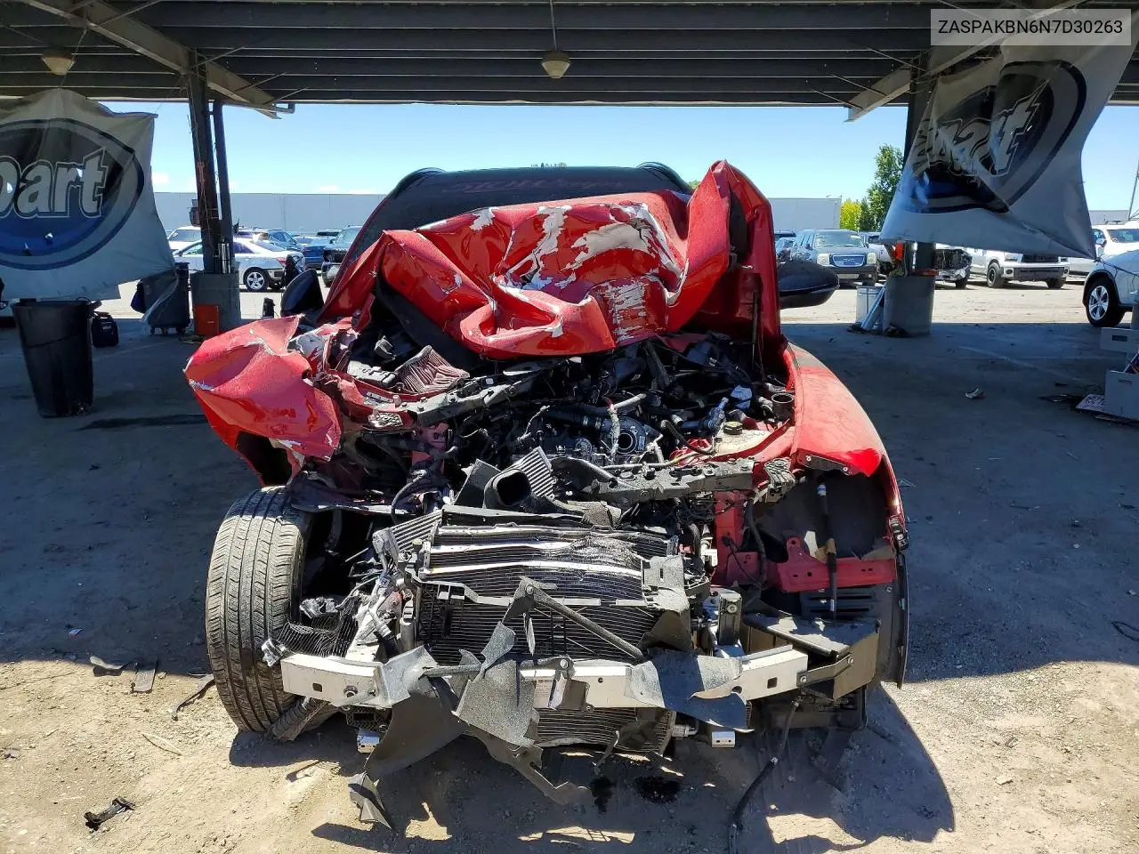 2022 Alfa Romeo Stelvio Ti VIN: ZASPAKBN6N7D30263 Lot: 56464346