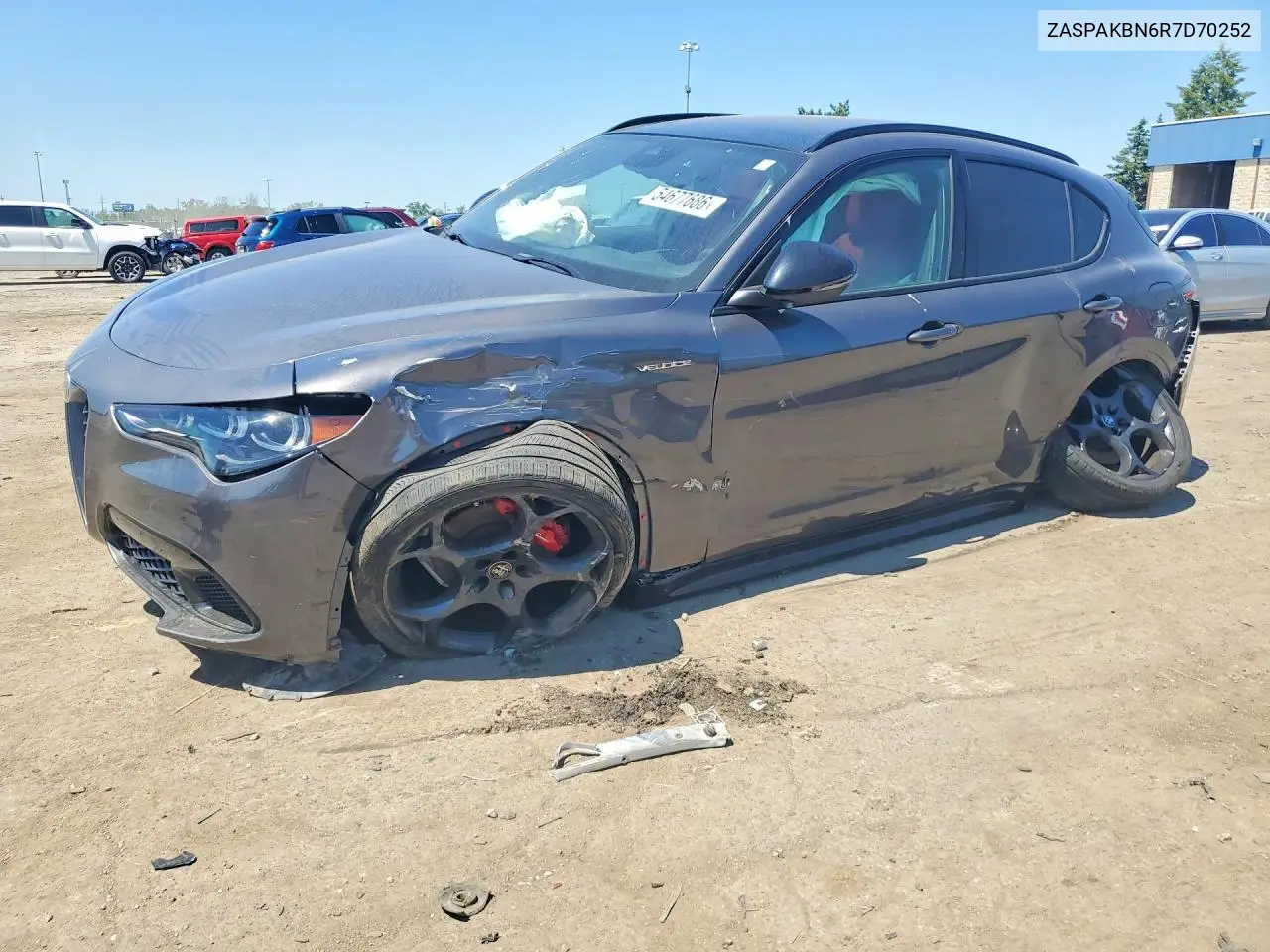 2024 Alfa Romeo Stelvio Ti VIN: ZASPAKBN6R7D70252 Lot: 54677686