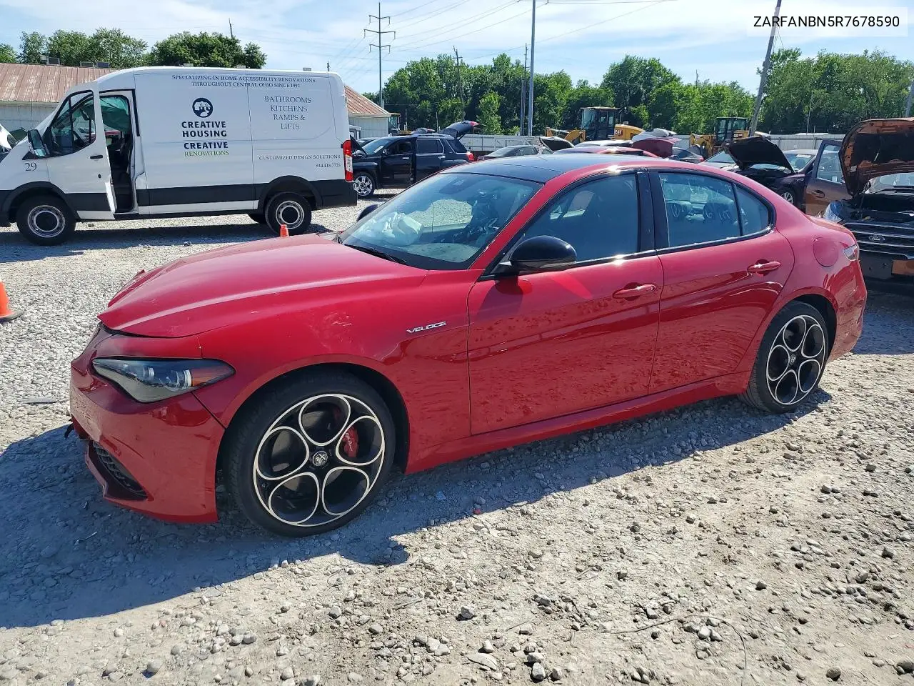 2024 Alfa Romeo Giulia Ti VIN: ZARFANBN5R7678590 Lot: 56370386