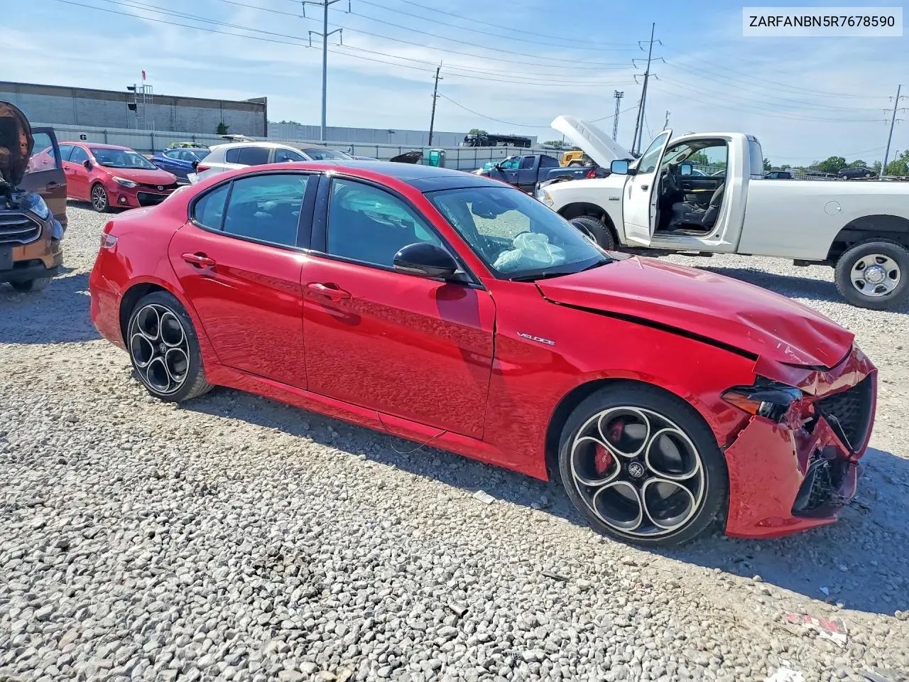 2024 Alfa Romeo Giulia Ti VIN: ZARFANBN5R7678590 Lot: 56370386