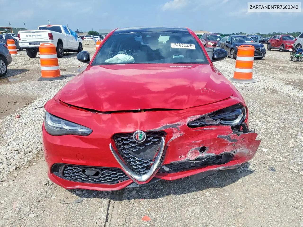 2024 Alfa Romeo Giulia Ti VIN: ZARFANBN7R7680342 Lot: 57633526