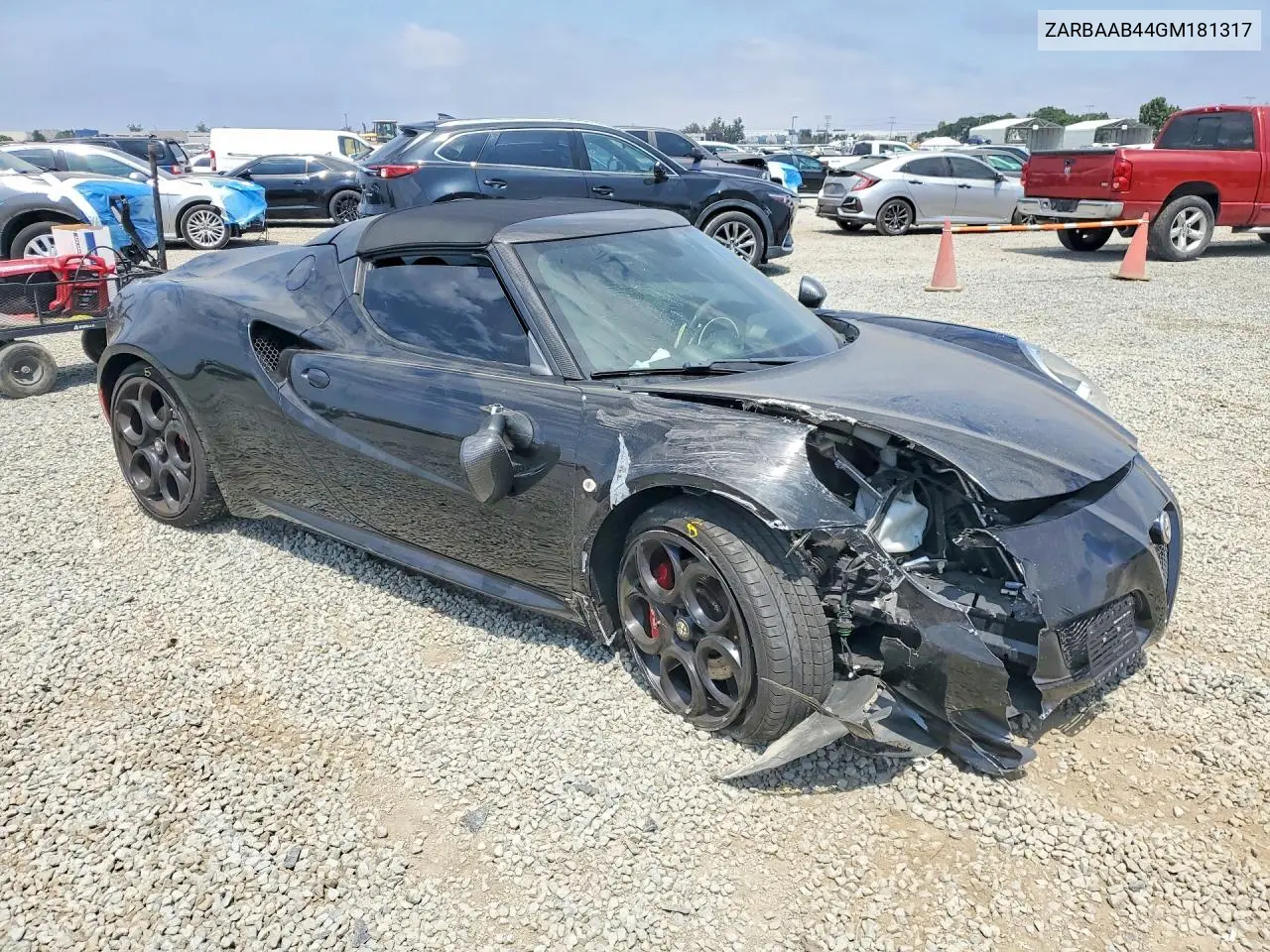2016 Alfa Romeo 4C Spider VIN: ZARBAAB44GM181317 Lot: 58318106