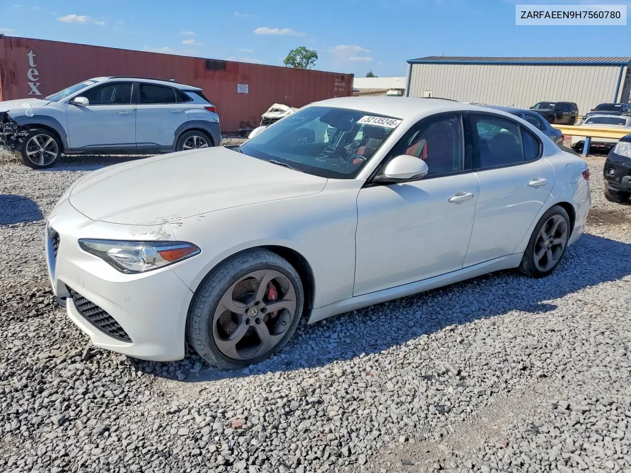 2017 Alfa Romeo Giulia Ti Q4 VIN: ZARFAEEN9H7560780 Lot: 52135246
