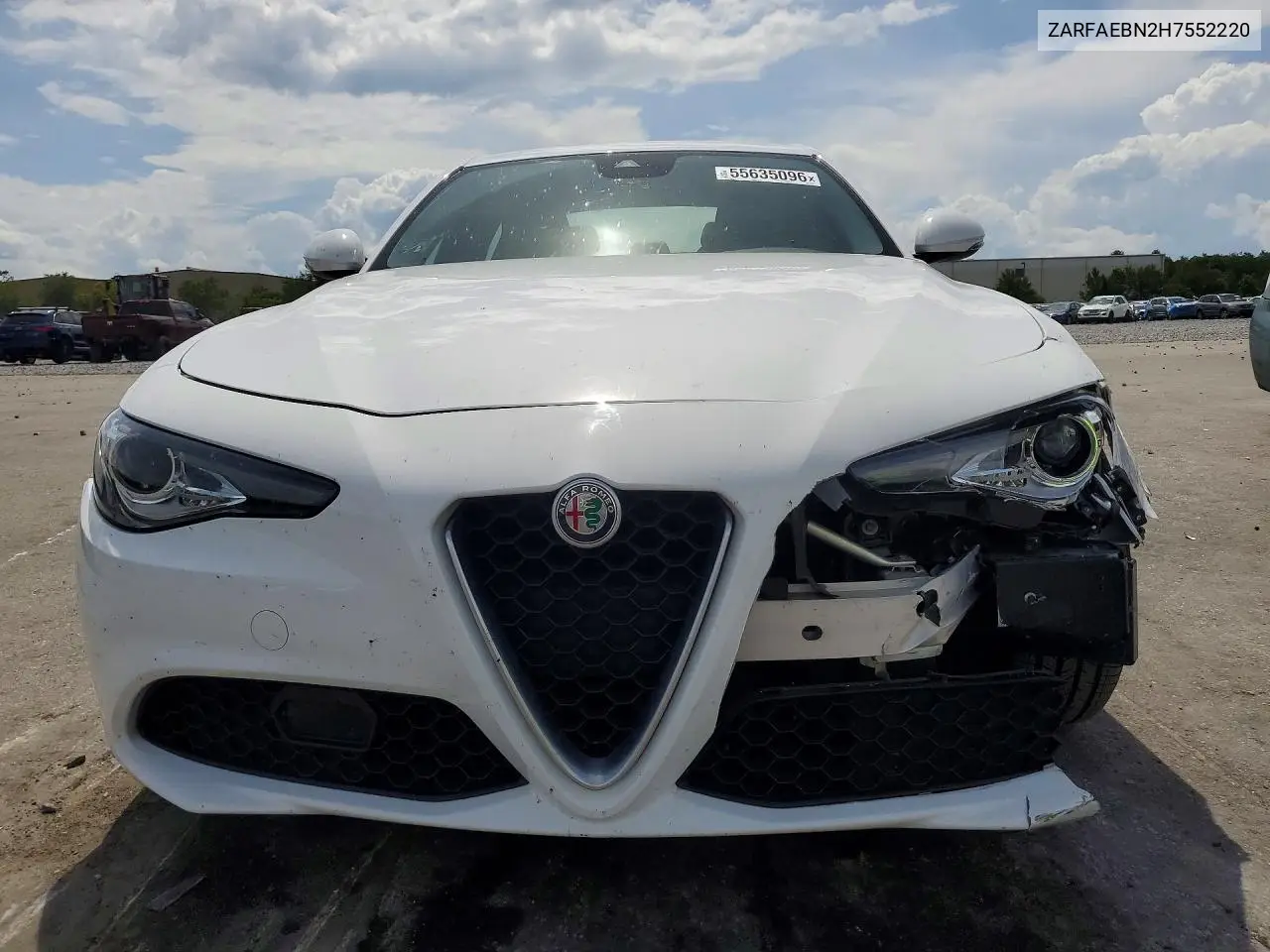 2017 Alfa Romeo Giulia VIN: ZARFAEBN2H7552220 Lot: 55635096