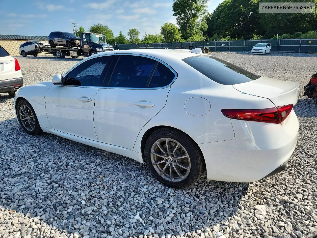 2017 Alfa Romeo Giulia VIN: ZARFAEBN6H7553984 Lot: 59110336
