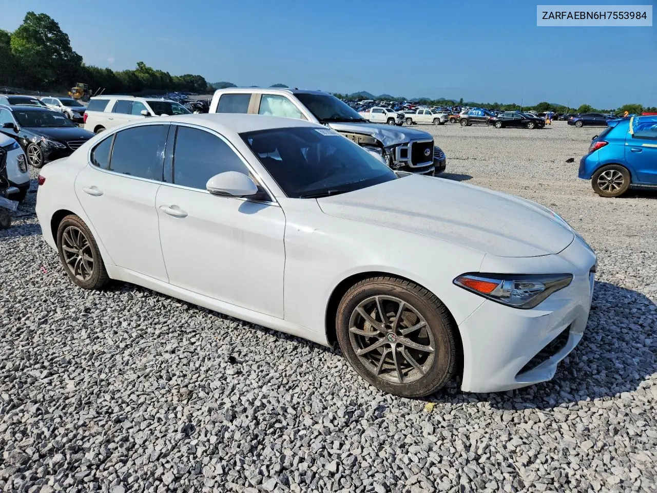 2017 Alfa Romeo Giulia VIN: ZARFAEBN6H7553984 Lot: 59110336