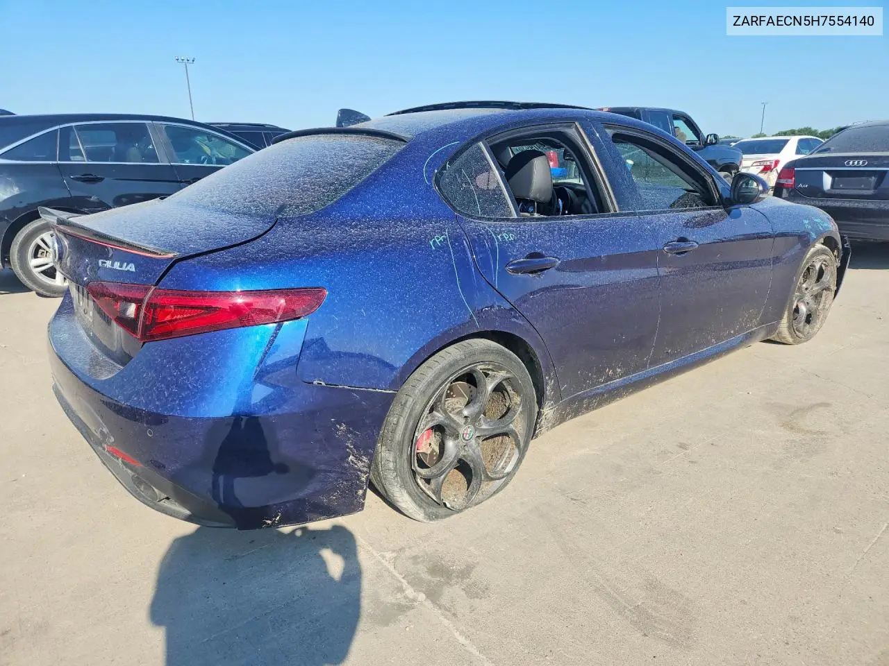 2017 Alfa Romeo Giulia Ti VIN: ZARFAECN5H7554140 Lot: 59979936