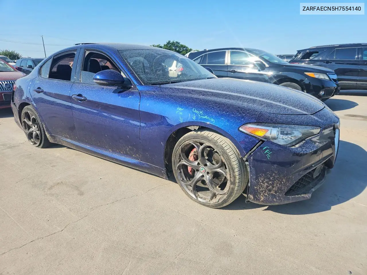 2017 Alfa Romeo Giulia Ti VIN: ZARFAECN5H7554140 Lot: 59979936
