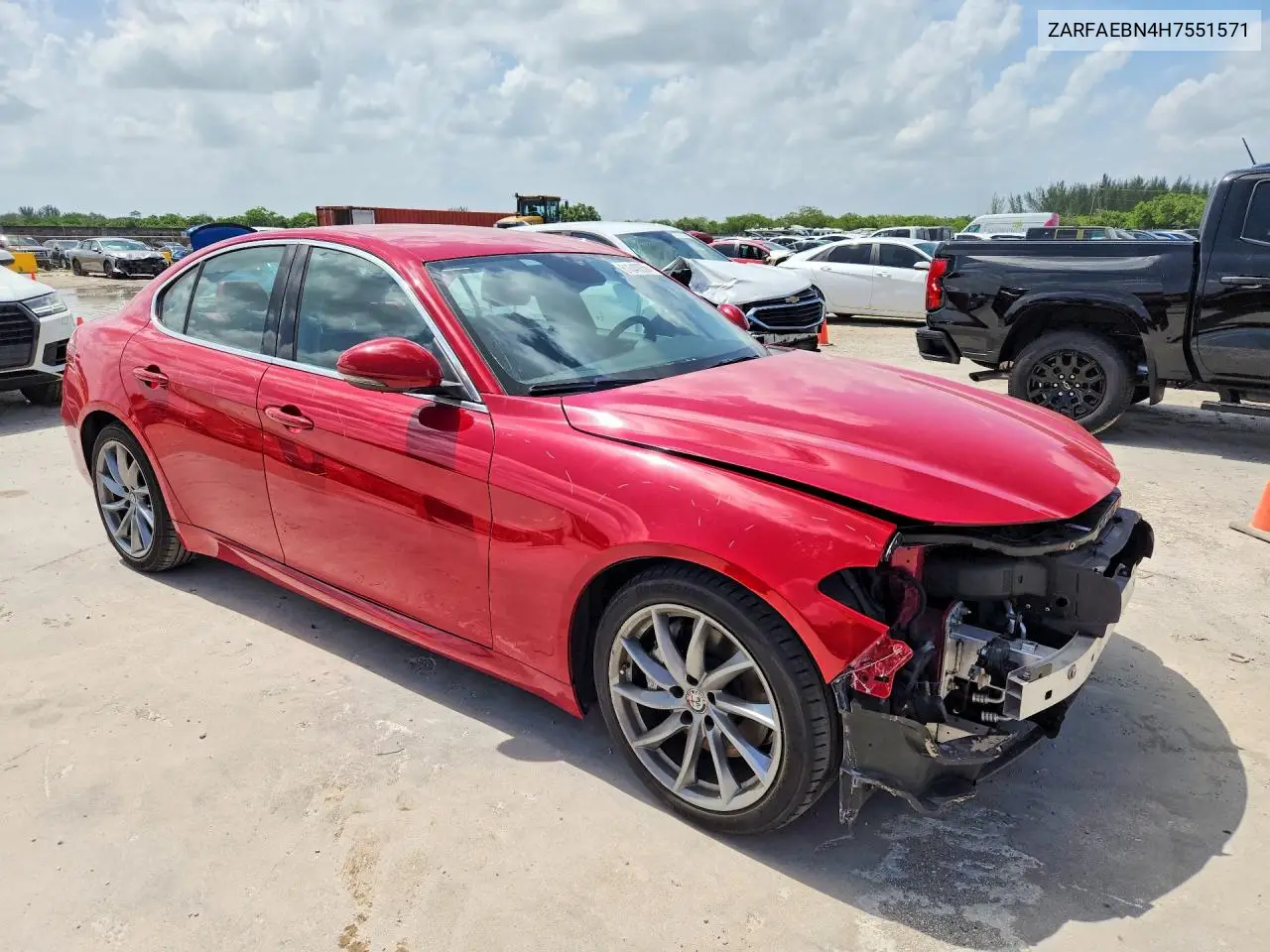 2017 Alfa Romeo Giulia VIN: ZARFAEBN4H7551571 Lot: 61840056