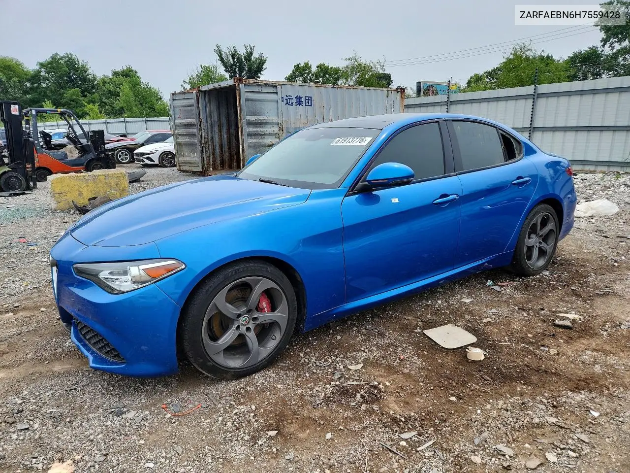 2017 Alfa Romeo Giulia VIN: ZARFAEBN6H7559428 Lot: 61913776