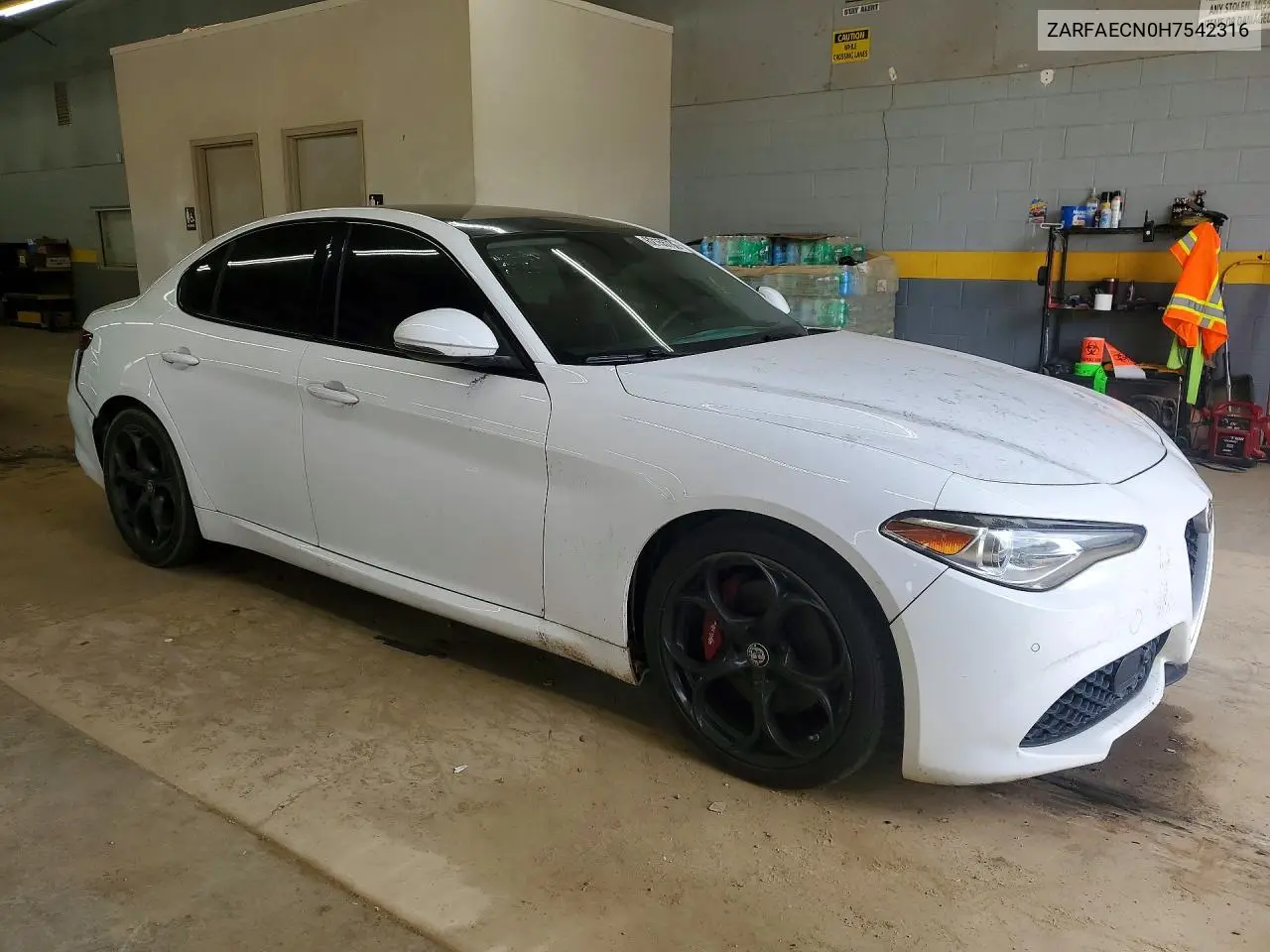 2017 Alfa Romeo Giulia Ti VIN: ZARFAECN0H7542316 Lot: 62155736