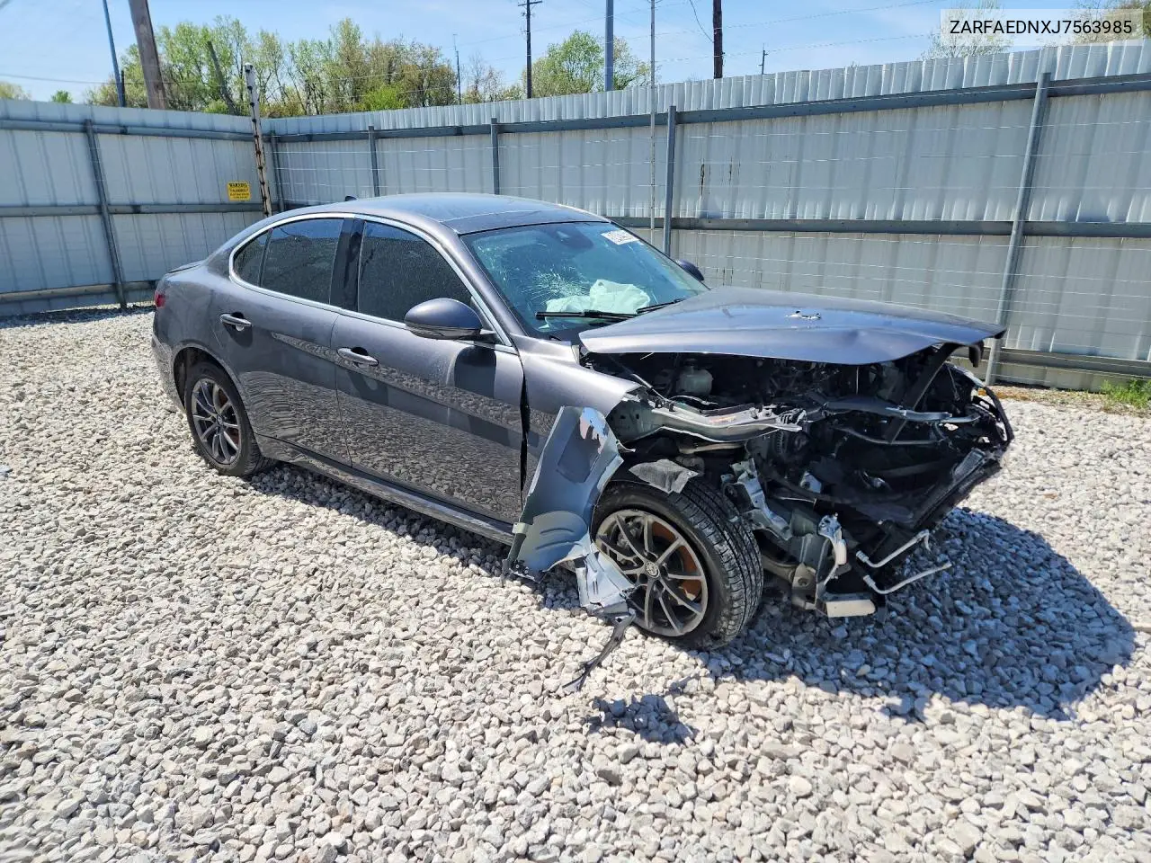 2018 Alfa Romeo Giulia Q4 VIN: ZARFAEDNXJ7563985 Lot: 50492996
