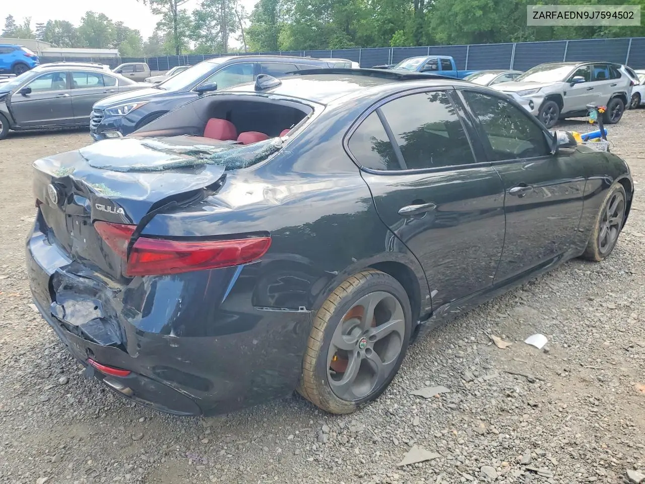2018 Alfa Romeo Giulia Q4 VIN: ZARFAEDN9J7594502 Lot: 53578126