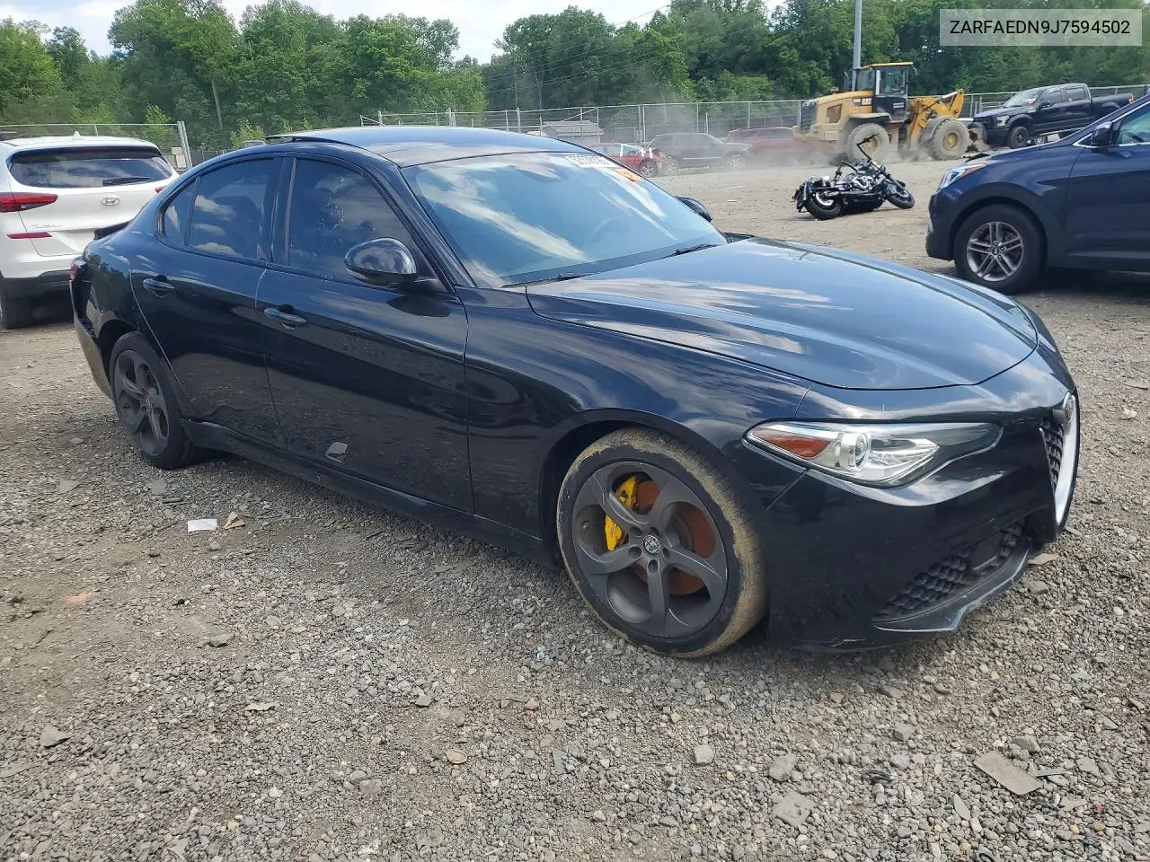 2018 Alfa Romeo Giulia Q4 VIN: ZARFAEDN9J7594502 Lot: 53578126