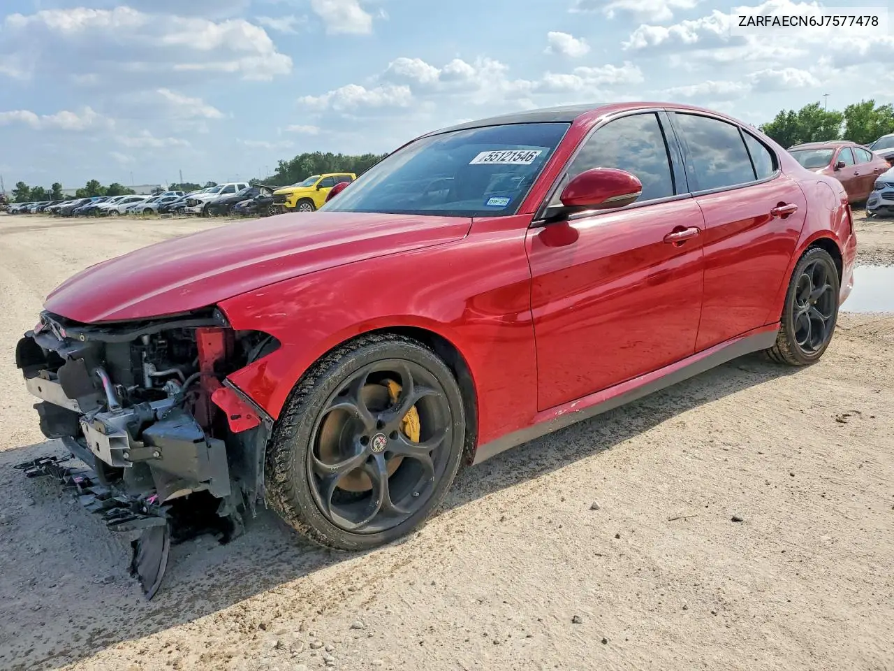 2018 Alfa Romeo Giulia VIN: ZARFAECN6J7577478 Lot: 55121546